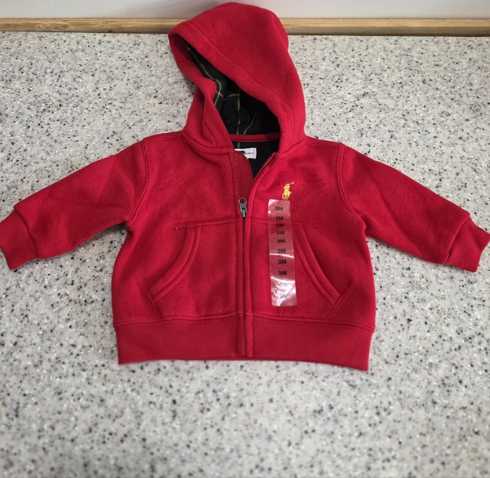 Polo by Ralph Lauren Bright Infant Kids Hoodie Size 3 Months